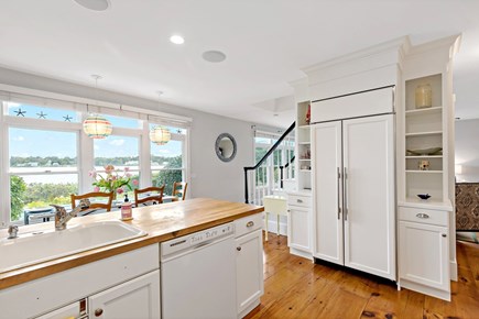 Orleans, Rocky Point Retreat Cape Cod vacation rental - Modern open kitchen with abundant counter space & panoramic views