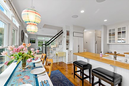 Orleans, Rocky Point Retreat Cape Cod vacation rental - open-concept layout connects kitchen, dining, and living room