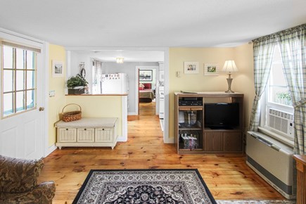 Provincetown Cape Cod vacation rental - Living room through to kitchen and bedroom