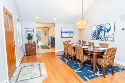 Eastham Cape Cod vacation rental - Dining table open to both the sitting area and kitchen