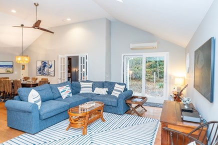Eastham Cape Cod vacation rental - Comfy and open sitting area with picture framed 55 inch Smart TV