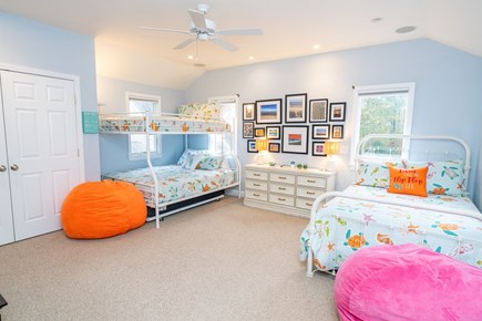 Eastham Cape Cod vacation rental - Bunkroom with a full XL over a queen bunkbed and full bed