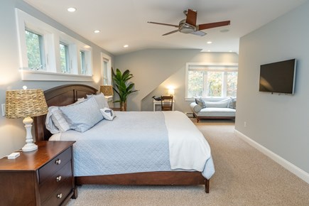 Eastham Cape Cod vacation rental - Primary with King bed, sitting area, and large walk-in closet