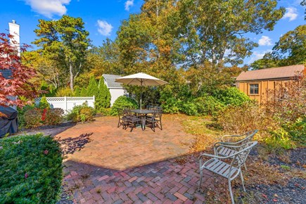 Popponesset, Rock Landing Assoc. Cape Cod vacation rental - Rear yard and storage shed