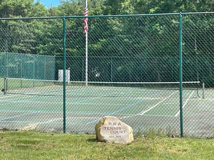 Wareham, Parkwood Beach MA vacation rental - Guest have access to tennis/pickleball court.  Paddles in garage