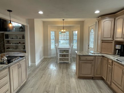 Wareham, Parkwood Beach MA vacation rental - Kitchen table; island seating to the left (not pictured).