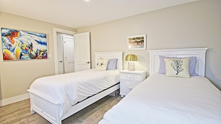 Dennisport Cape Cod vacation rental - Third bedroom, twin beds downstairs with bathroom