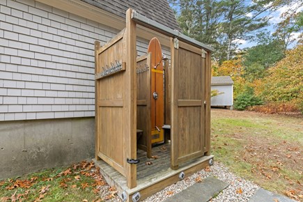 West Falmouth Cape Cod vacation rental - Outdoor surfboard shower!