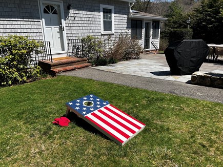 West Falmouth Cape Cod vacation rental - We provide corn hole and other yard games