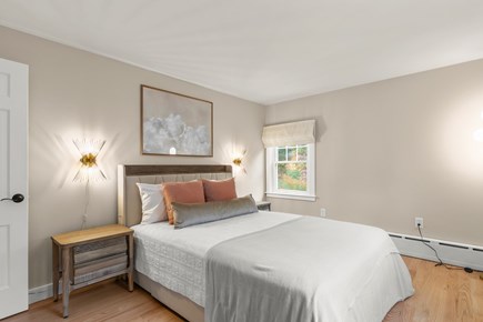West Falmouth Cape Cod vacation rental - Second floor Queen bedroom with dresser drawers underneath