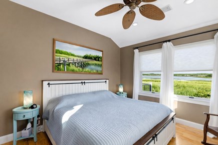 Wellfleet, Chipman`s Cove Lookout Cape Cod vacation rental - Second-floor king bedroom with large windows