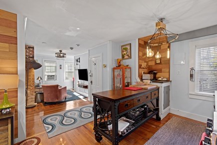 Provincetown Cape Cod vacation rental - Wide-angle view of the kitchen showing generous counter space