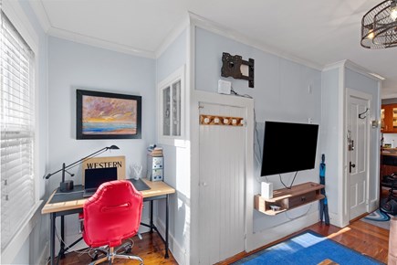 Provincetown Cape Cod vacation rental - Charming workspace nook with desk and chair ideal for remote work