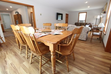 Orleans Cape Cod vacation rental - Dining Table, Kitchen to Left, TV room to Right