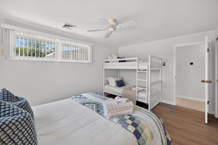 Brewster Cape Cod vacation rental - Large Bedroom on main floor with Bunk Beds and a queen size bed