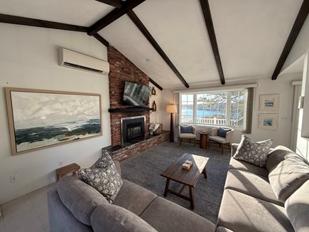 Brewster Cape Cod vacation rental - Main living room with beautiful views over the pond