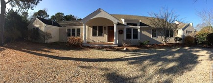 New Seabury, Popponesset Island Cape Cod vacation rental - Fall view of home and driveway for 6 cars and boat trailer