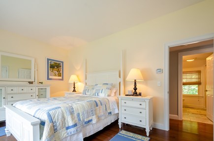 New Seabury, Popponesset Island Cape Cod vacation rental - Queen bedroom overlooking water and dedicated hall 3 piece bath