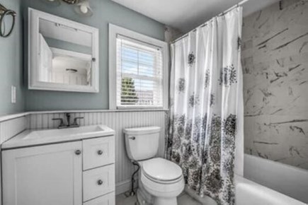 Falmouth, Historic Lower Acapesket area  Cape Cod vacation rental - Second full bathroom facing backyard and partial Great Pond views