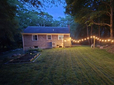 West Brewster Cape Cod vacation rental - Fairy lights make magic in the evening