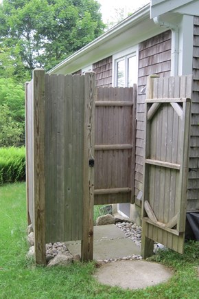 West Brewster Cape Cod vacation rental - Fantastic fenced-in outdoor shower in the backyard