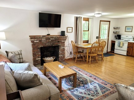 West Brewster Cape Cod vacation rental - Comfortable open living room and eat-in kitchen