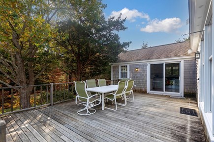 Orleans, Blue Heron Hideaway Cape Cod vacation rental - Deck seating for coffee or post-beach lounging