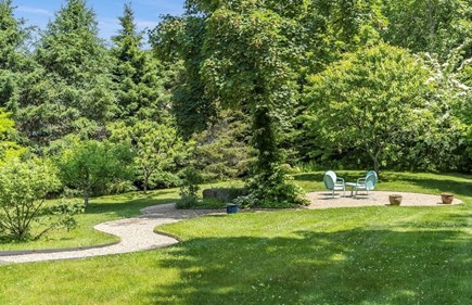 Falmouth Cape Cod vacation rental - Huge, private backyard - 2 dining tables, firepit, games