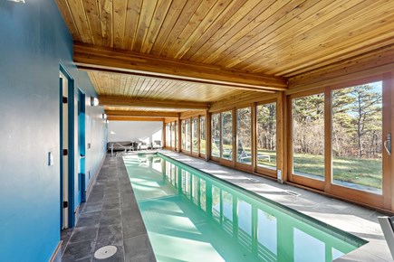 Wellfleet, Griffins Island Hideaway Cape Cod vacation rental - Enjoy, a private indoor pool with a great view of the backyard