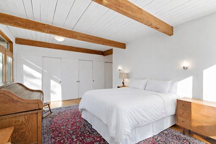 Wellfleet, Griffins Island Hideaway Cape Cod vacation rental - Guest bedroom with ample closet storage and bright natural light