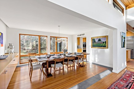 Wellfleet, Griffins Island Hideaway Cape Cod vacation rental - Formal dining table seats eight, ideal for Cape Cod vacation