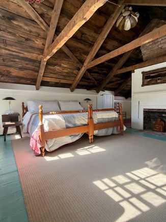 Truro, South Pamet Cape Cod vacation rental - Bedroom 6- Entire attic(Historic Steep Stairs-Teal color)