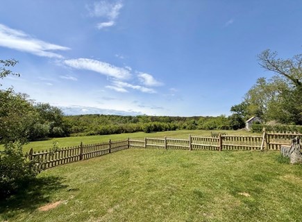Truro, South Pamet Cape Cod vacation rental - Fenced back yard.