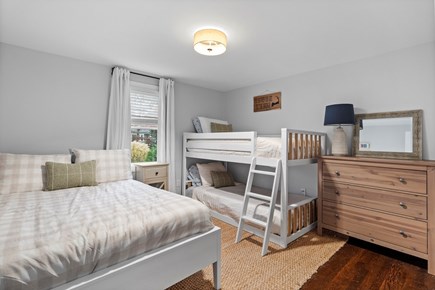Dennis Port Cape Cod vacation rental - Guest room w/ full bed and twin bunk beds