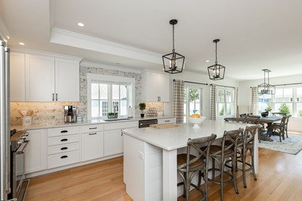 Popponesset Cape Cod vacation rental - Kitchen, island and dining area