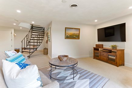 Eastham Cape Cod vacation rental - TV area with queen sofa sleeper