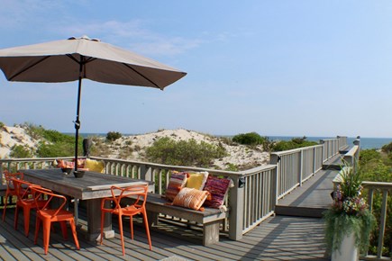 East Sandwich Cape Cod vacation rental - Kitchen leads to outside deck.