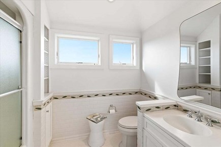 East Sandwich Cape Cod vacation rental - Full bathroom off the living room on third level