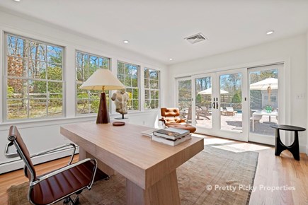 Barnstable Cape Cod vacation rental - Office leads out to pool patio