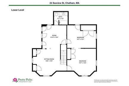 Chatham Cape Cod vacation rental - Lower Level - Floor Plan