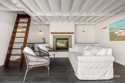 West Barnstable Cape Cod vacation rental - Pool house with gas fireplace