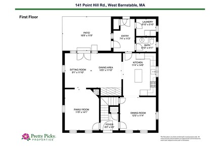 West Barnstable Cape Cod vacation rental - Main Level floor Plan