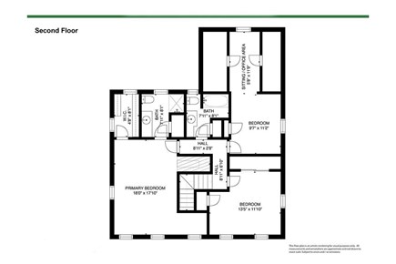 West Barnstable Cape Cod vacation rental - Second Level Floor Plan