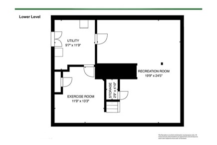 West Barnstable Cape Cod vacation rental - Lower Level Floor Plan