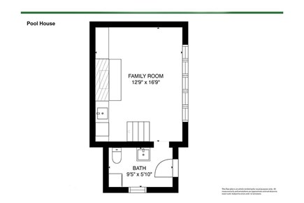 West Barnstable Cape Cod vacation rental - Pool House Floor Plan