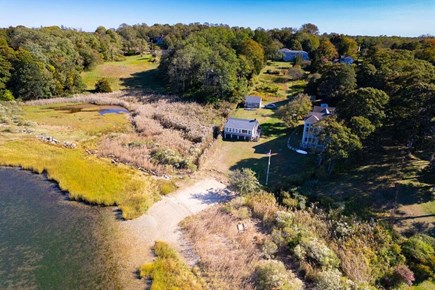 Orleans Cape Cod vacation rental - Aerial view showing the homes proximity to Town Cove and water access