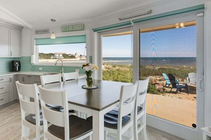 West Dennis Cape Cod vacation rental - Dining area table that expands to seat 8
