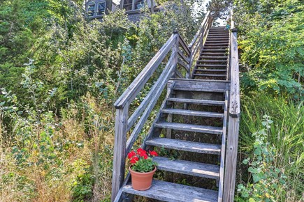 Harwich Cape Cod vacation rental - Stairs leading from the backside of the house to the house
