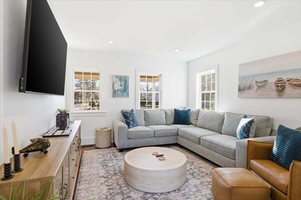 Chatham Cape Cod vacation rental - Second first floor living room off the kitchen featuring a flat screen TV
