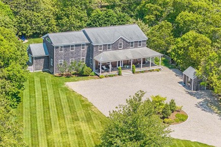 Chatham Cape Cod vacation rental - Aerial view of the front of the house
